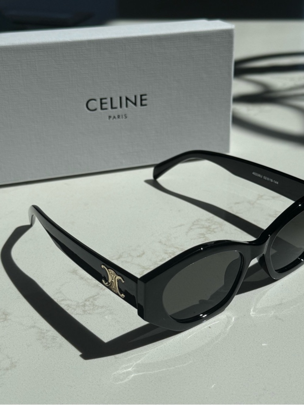 Black Celine Triomphe Sunglasses - Picture 3 of 6
